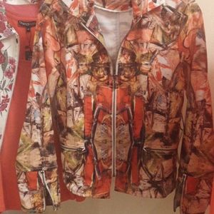 Blue Ice " print jacket .